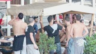 I tifosi del Cagliari alla stazione