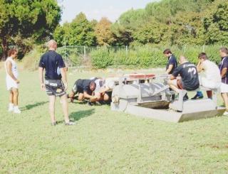 I tuttineri in allenamento al campo Chersoni di Iolo