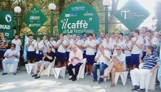 La rosa al completo del PietraMarina durante la tradizionale presentazione al Caffè della Versiliana