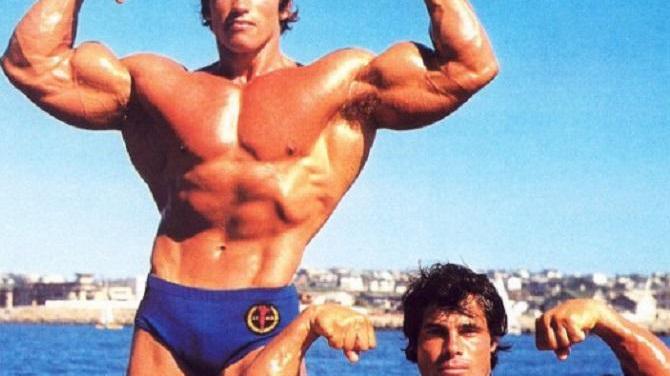 Arnold Schwarzenegger e Franco Columbu da giovani