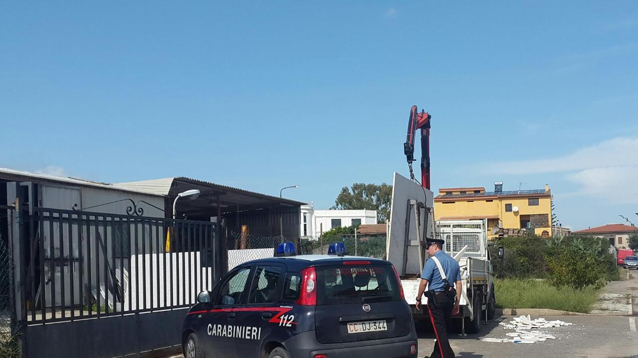 Incidente sul lavoro a Capoterra (foto Mario Rosas)