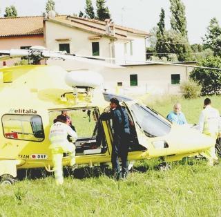 La gravità delle condizioni di Leandro Parisi avevano richiesto l’intervento dell’eliambulanza