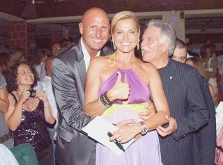 Pratelli insieme a Simona Ventura e a Fernando Capecchi