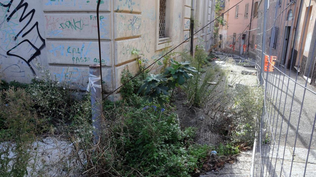 Una discarica in pieno centro storico