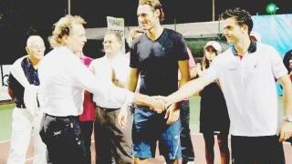 Il pubblico che ha affollato la tribuna dell’Atp; il patron della “Sider Piombino”, Bruno Pietrini, si congratula col vincitore; un servizio di Daniele Bracciali