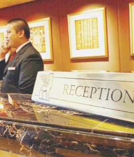 La reception di un albergo (foto di archivio)