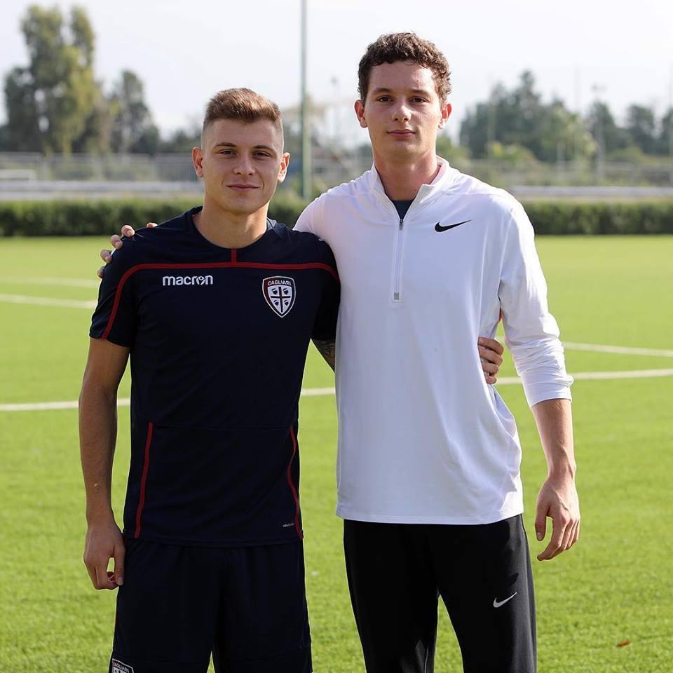 Nicolò Barella e Filippo Tortu (foto profilo Facebook Cagliari calcio)