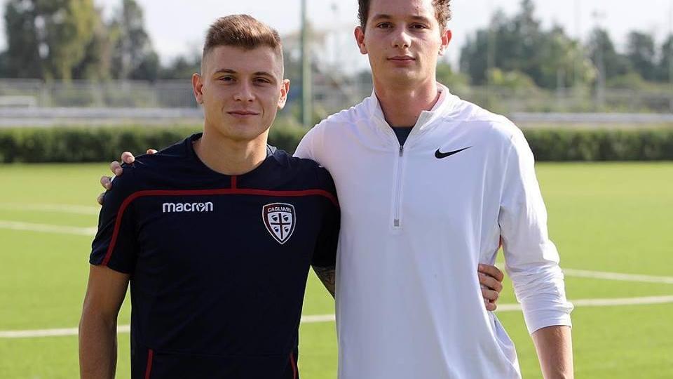 Nicolò Barella e Filippo Tortu (foto profilo Facebook Cagliari calcio)