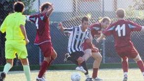 Un momento della gara di coppa tra Massese e Sporting