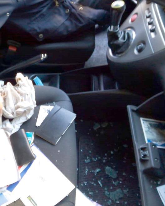 Auto saccheggiata: si sospetta un giovane 