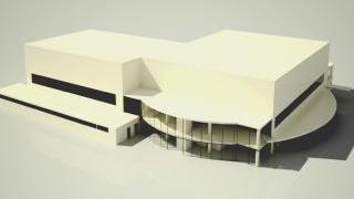 Un rendering del nuovo palazzetto dello sport progettato da Bongiorni