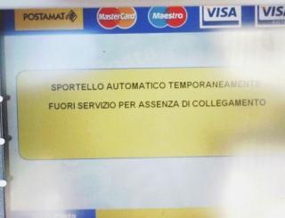 In tilt il telefono della Misericordia e lo sportello postamat