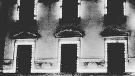 Due immagini della Luminara e il direttore Apt, Colucci