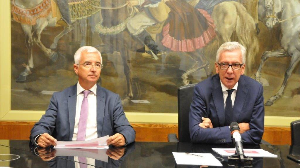 Il vicepresidente Raffaele Paci e il governatore Francesco Pigliaru
