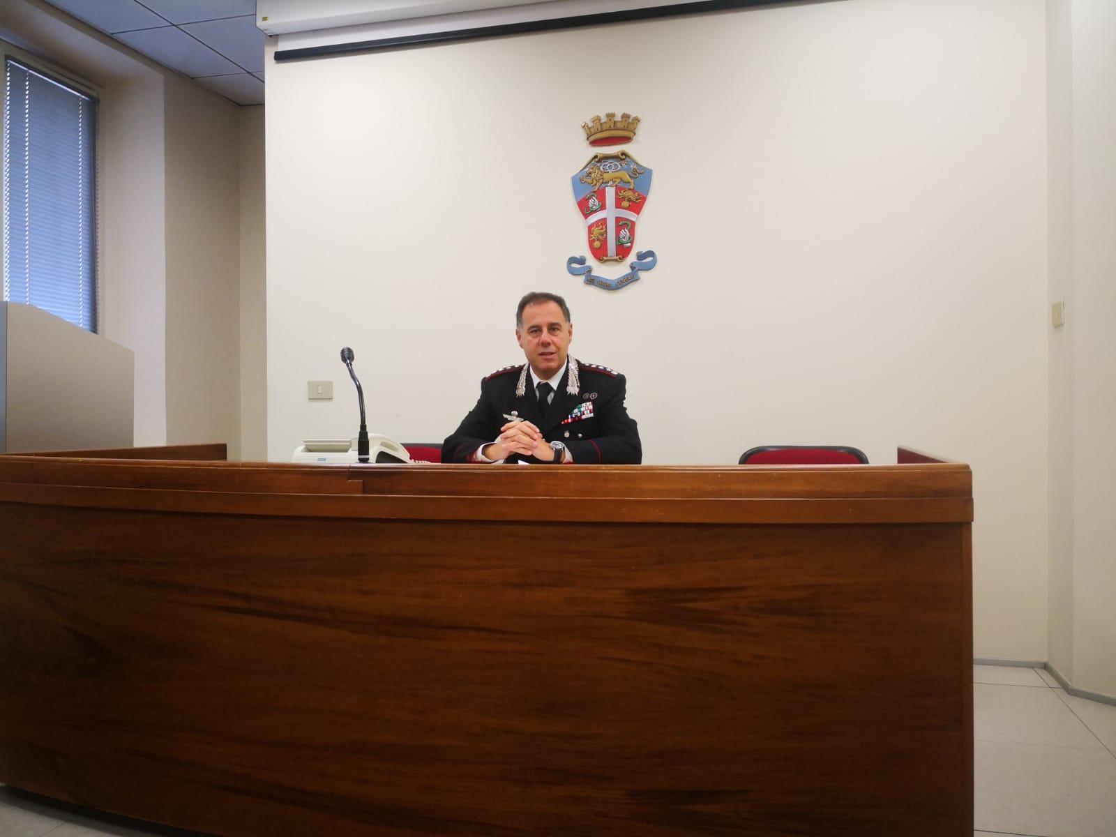 Il comandante provinciale, il colonnello Cristiano Desideri