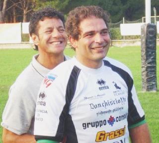 <strong>LA SFIDA. </strong>Gli allenatori dei Cavalieri Prato Fabio Gaetaniello e Andrea De Rossi a destra: l’estremo Rima Wakarua