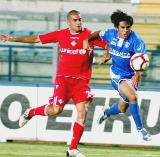 L’attaccante brasiliano Martin Citadin Eder in azione nel match interno contro il Piacenza