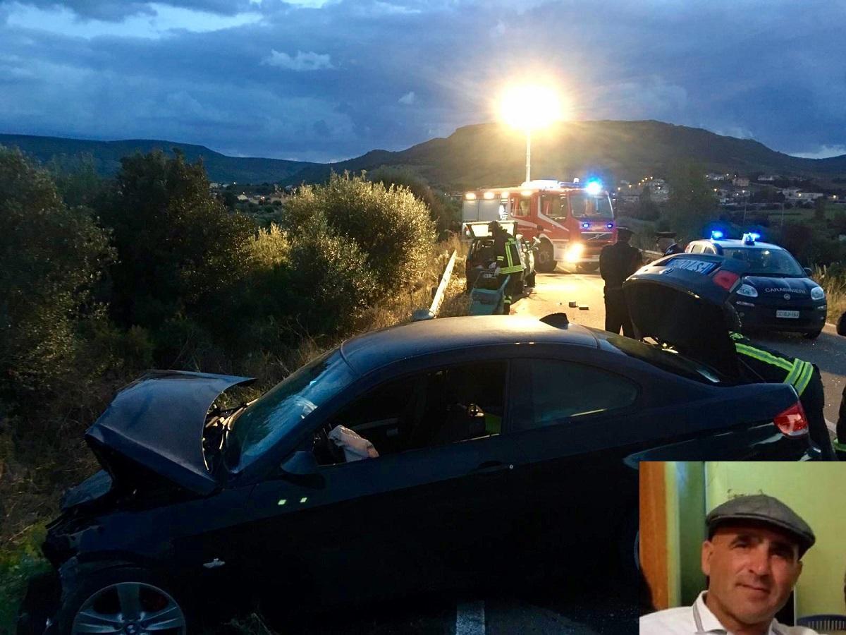 L'incidente e, nel riquadro, la vittima, Vincenzo Pilloni