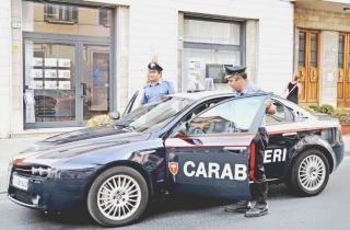 Un intervento dei carabinieri