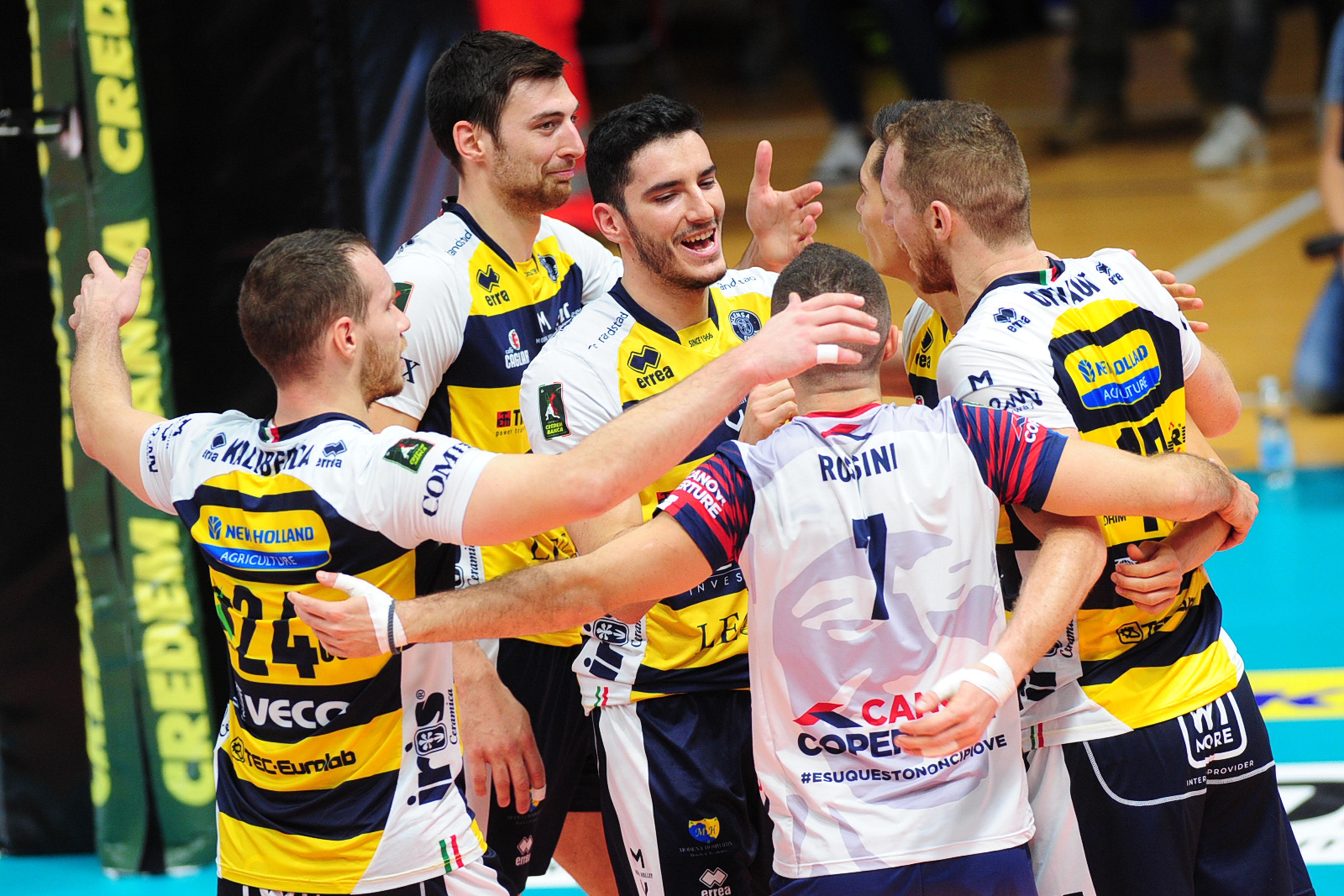 Azimut  Modena volley perfetta, Milano senza scampo