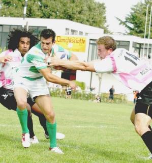 Un’azione di gioco durante il match con il Benetton