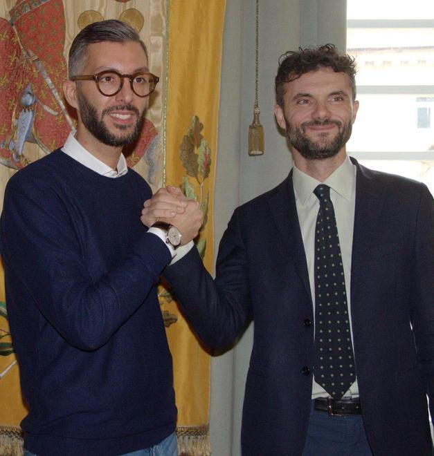 Il nuovo presidente provinciale Francesco Puggelli e il presidente provinciale uscente Matteo Biffoni
