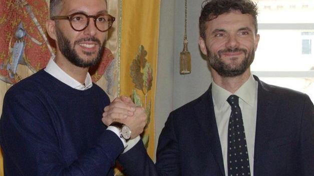 Il nuovo presidente provinciale Francesco Puggelli e il presidente provinciale uscente Matteo Biffoni