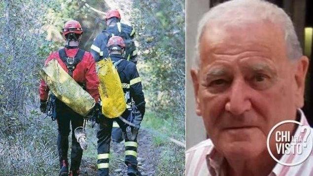 I ricercatori nel bosco e, a destra, Alberto Petrucci