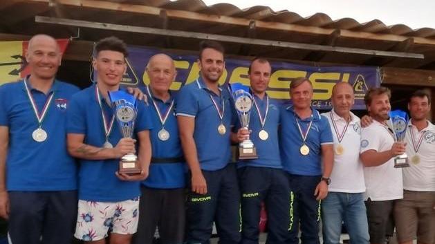 Pesca sub sul podio i campioni d’Italia