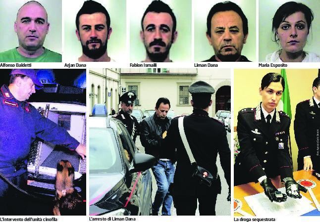 Lite di coppia fa scoprire il giro di cocaina Arrestati padre, figlio, nipote e un “socio” 