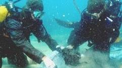 Subacquei controllano il fondale marino