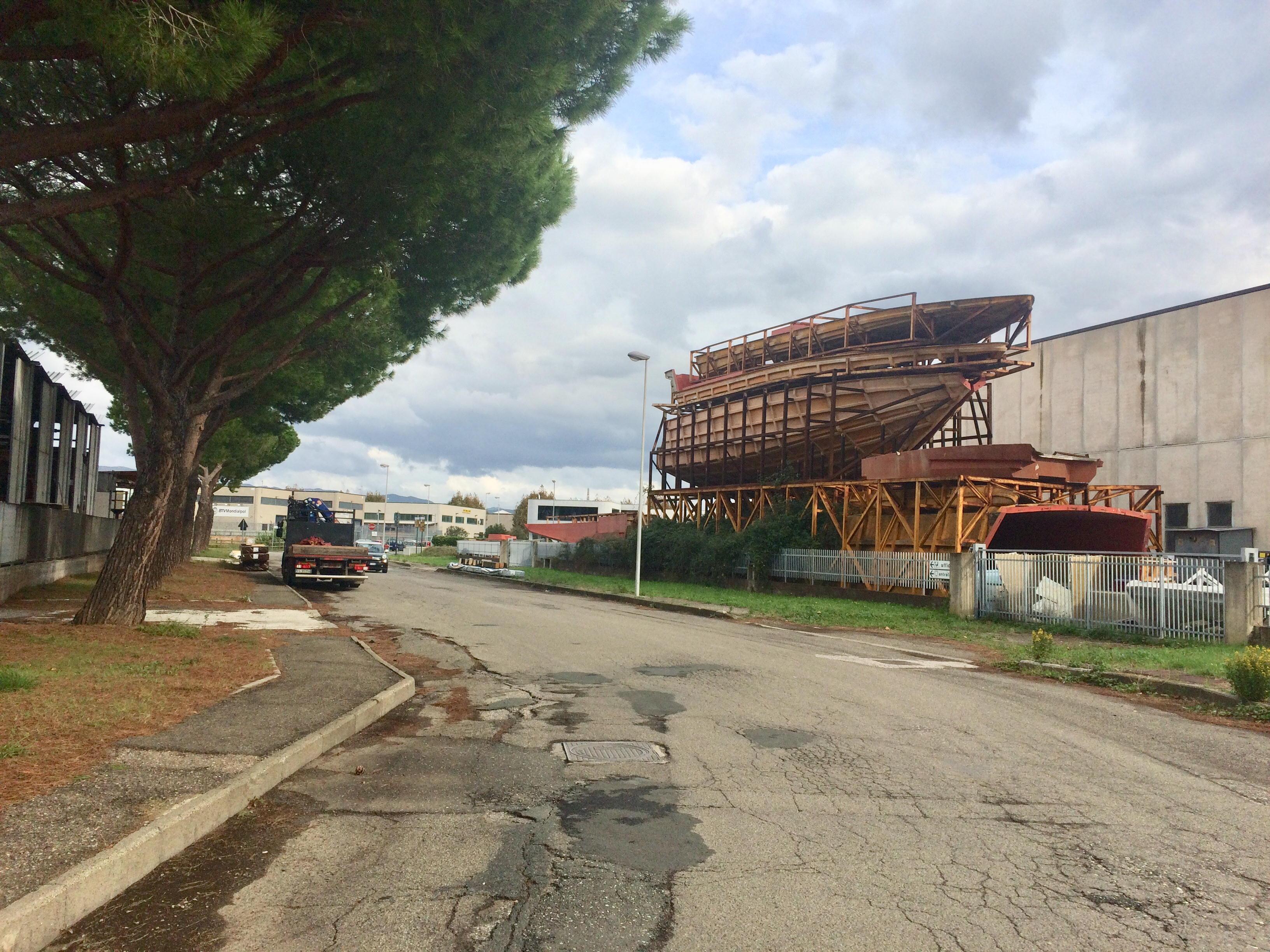 Via dell'Industria, a San Pietro in Palazzi (Foto Falorni/Silvi)