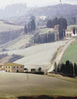 Uno scorcio del paesaggio rurale della Valdera