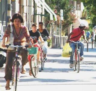 Una pista ciclabile