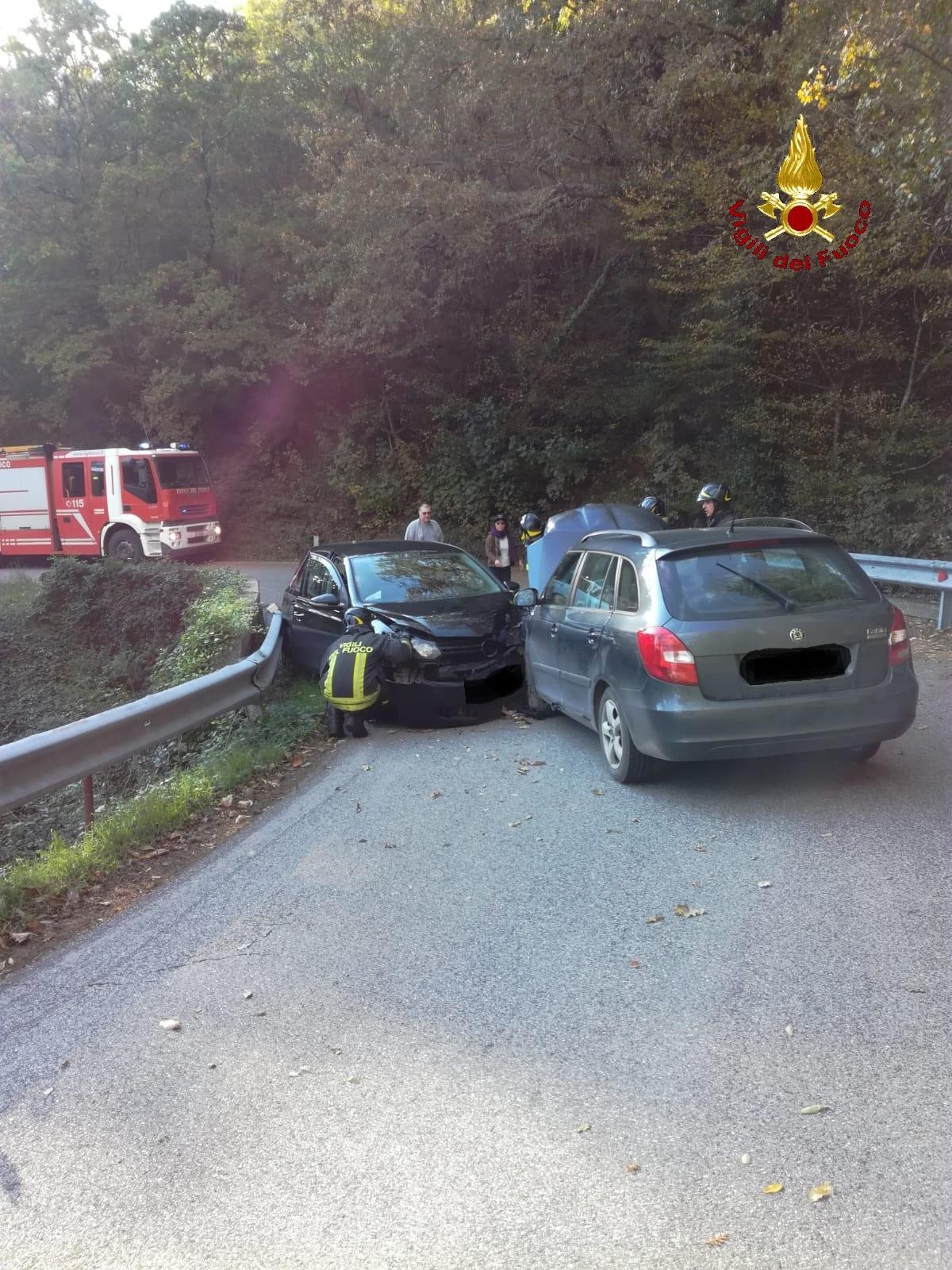 Le auto coinvolte nell'incidente 
