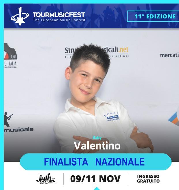 Valentino, dieci anni in finale al festival musicale di Mogol 