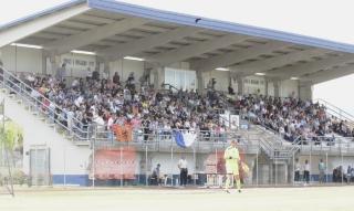 La tribuna dello stadio Benedetti, off limits in attesa dei lavori di messa a norma per la serie D
