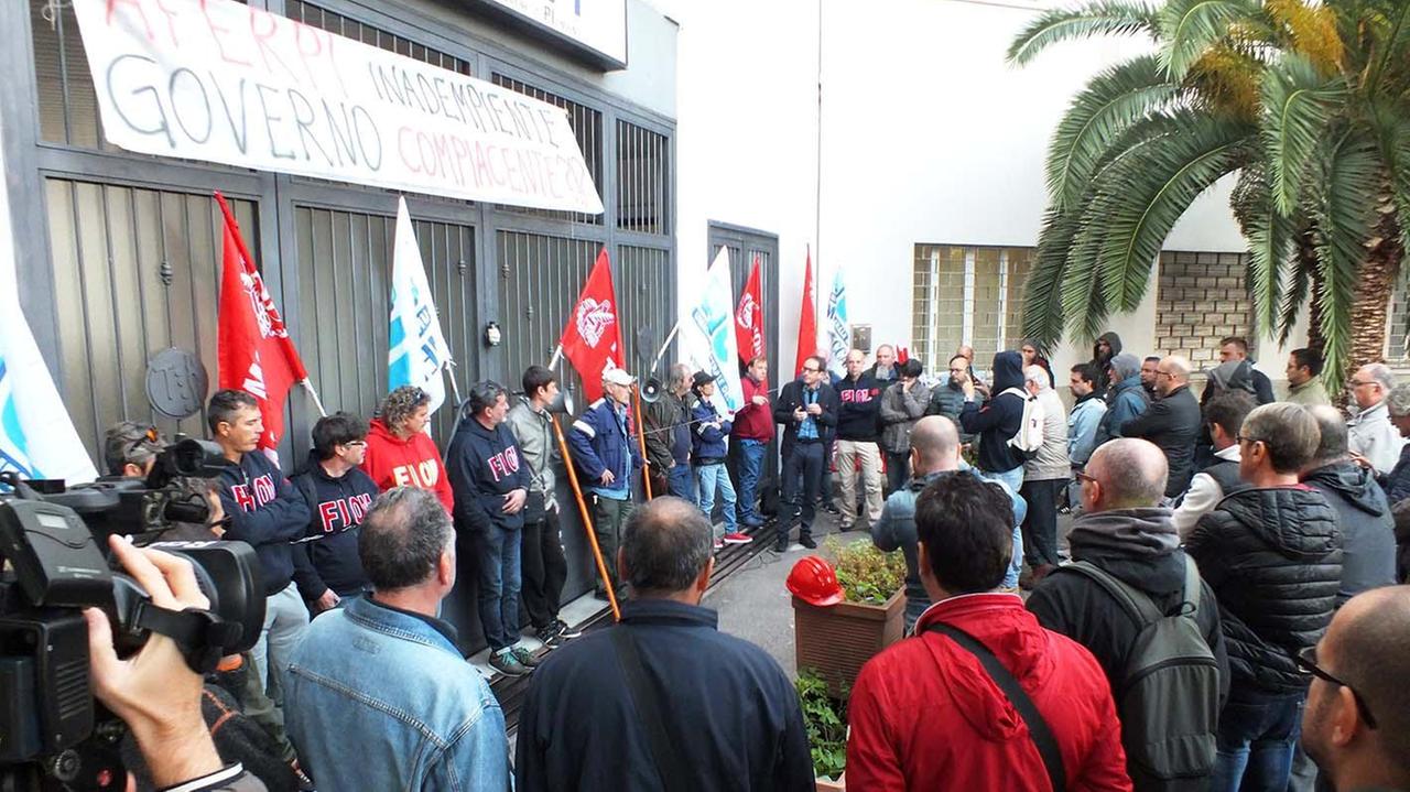 Un'assemblea dei lavoratori Aferpi
