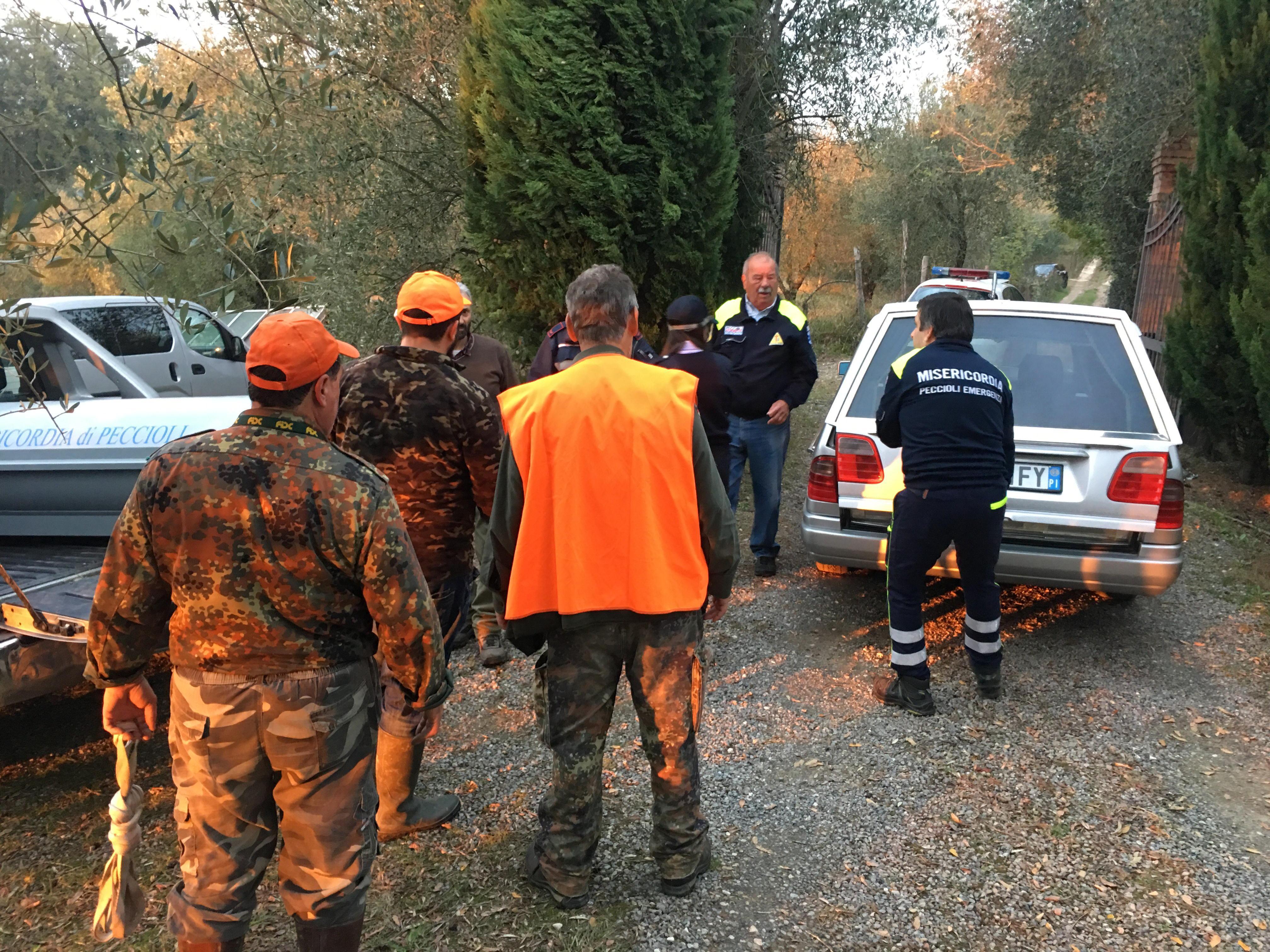 I momenti successivi all'incidente di caccia (Foto Franco Silvi)