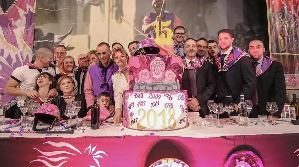 La contrada del Borgo festeggia Palio e 50 anni dalla fondazione 