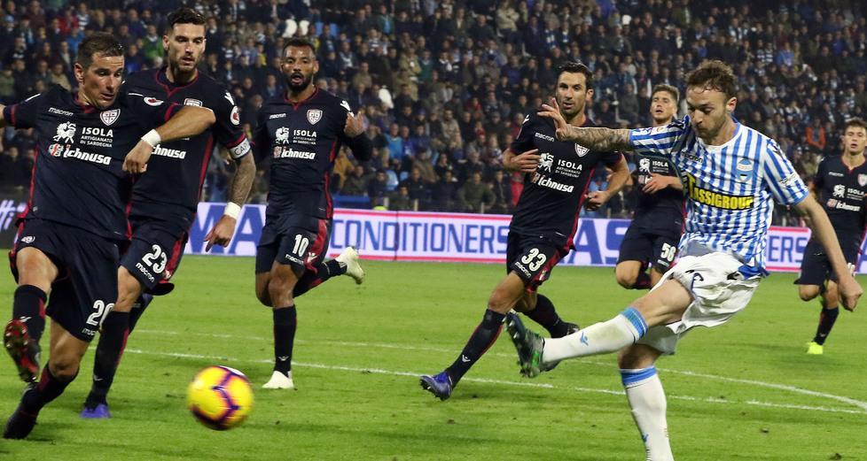 Manuel Lazzari è sempre tra i protagonisti della Spal. Con il Cagliari decisivo con due assist