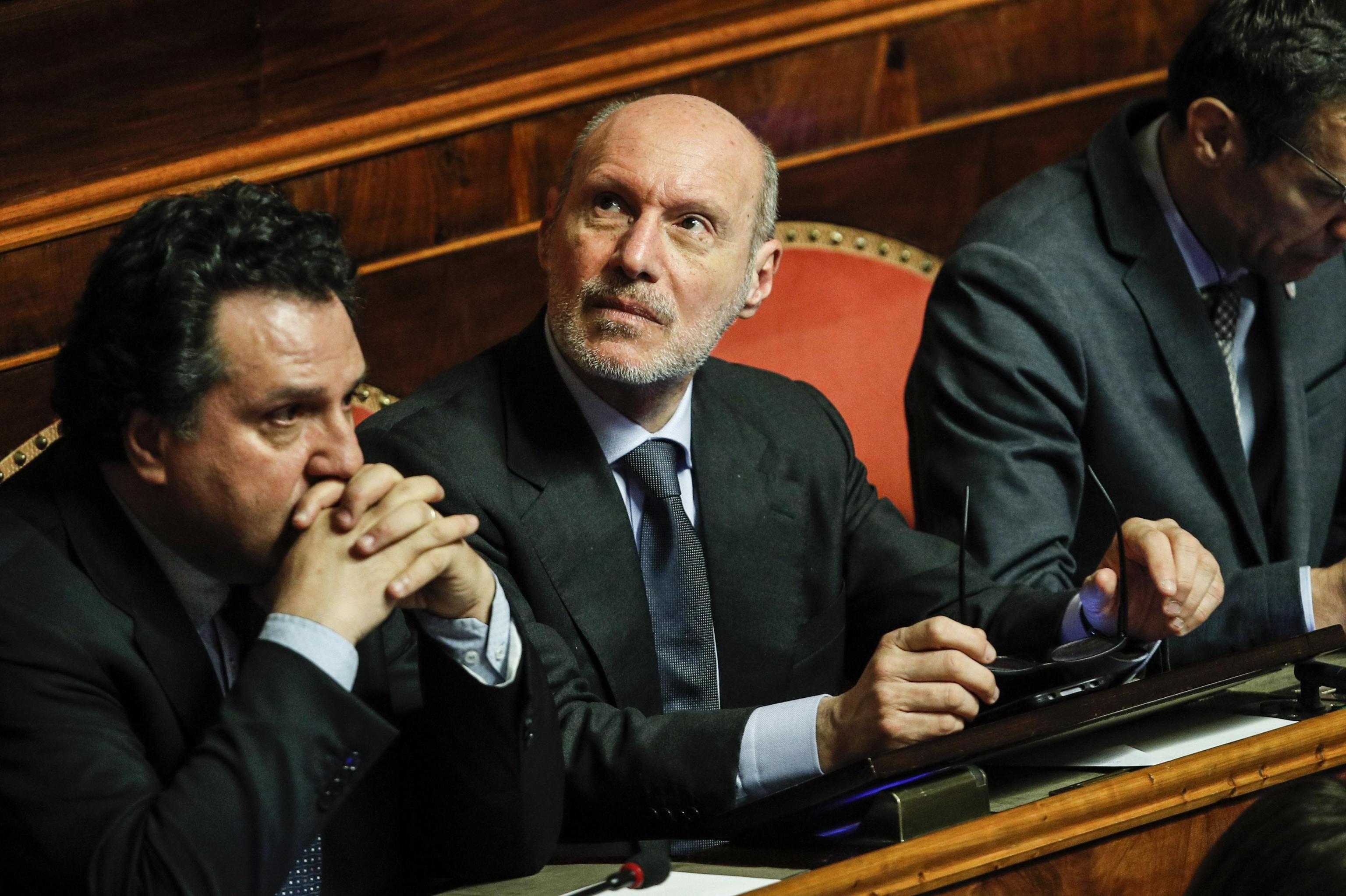 Gregorio De Falco nell'aula del Senato