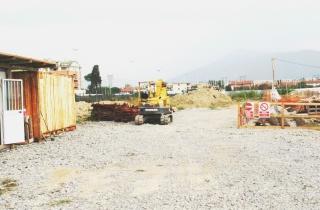 Il cantiere per la costruzione della nuova scuola primaria di Paperino
