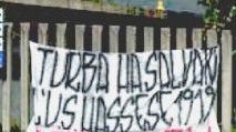 Gli striscioni dei tifosi