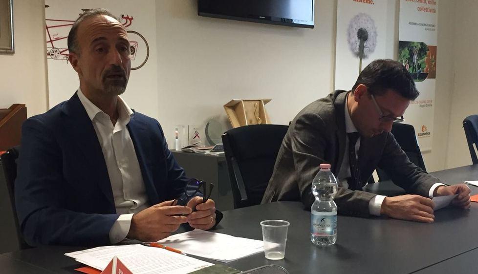 Il presidente di Coopselios Umbetto Calabresi e il direttore Raul Cavalli
