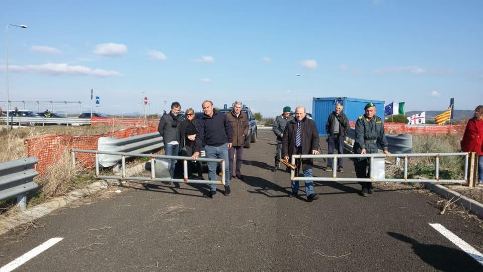 Il presidio sulla Sassari - Alghero