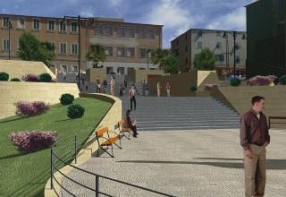 La riproduzione virtuale della nuova piazza dei Grani
