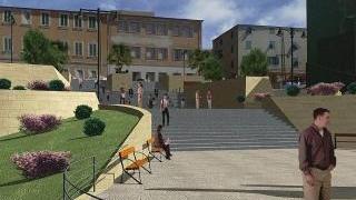 La riproduzione virtuale della nuova piazza dei Grani