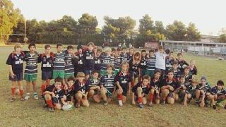 Alcuni giovanissimi rugbisti del Cecina