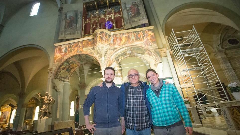 Modena, tornano a risplendere gli affreschi del ’500 dell’organo di San Pietro